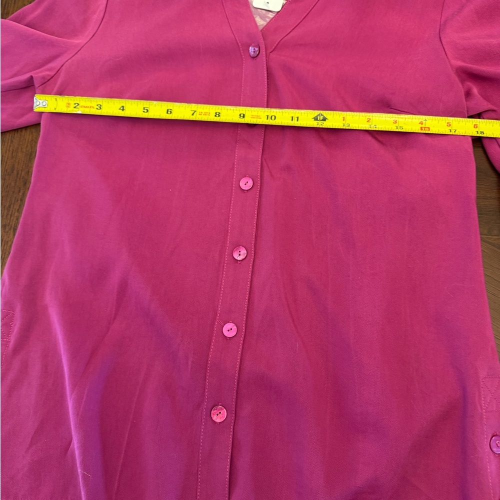 Soft Surroundings Purple Button-Front Blouse NWT - image 14